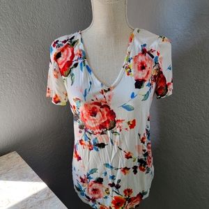 Floral  fitted t shirt